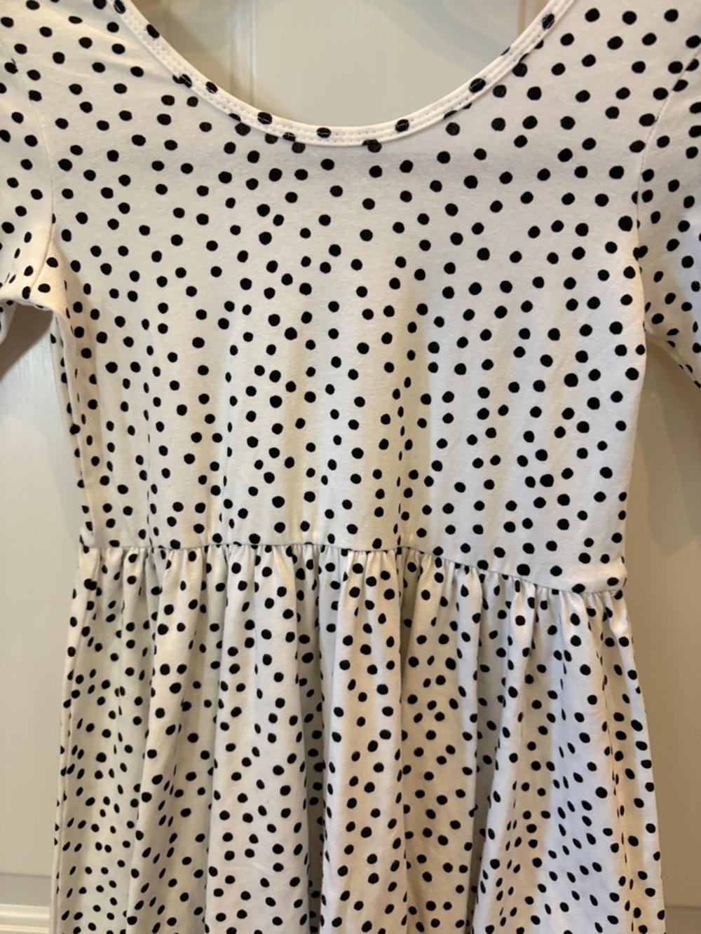 Alice + Ames Polka Dot Twirl Dress; Size 10 Girls ; Black White Smocked - Picture 4 of 6